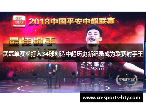 武磊单赛季打入34球创造中超历史新纪录成为联赛射手王